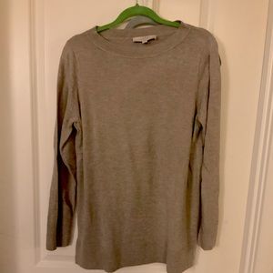 Tan/ light brown sweater LOFT sweater size large NWT - tunic length